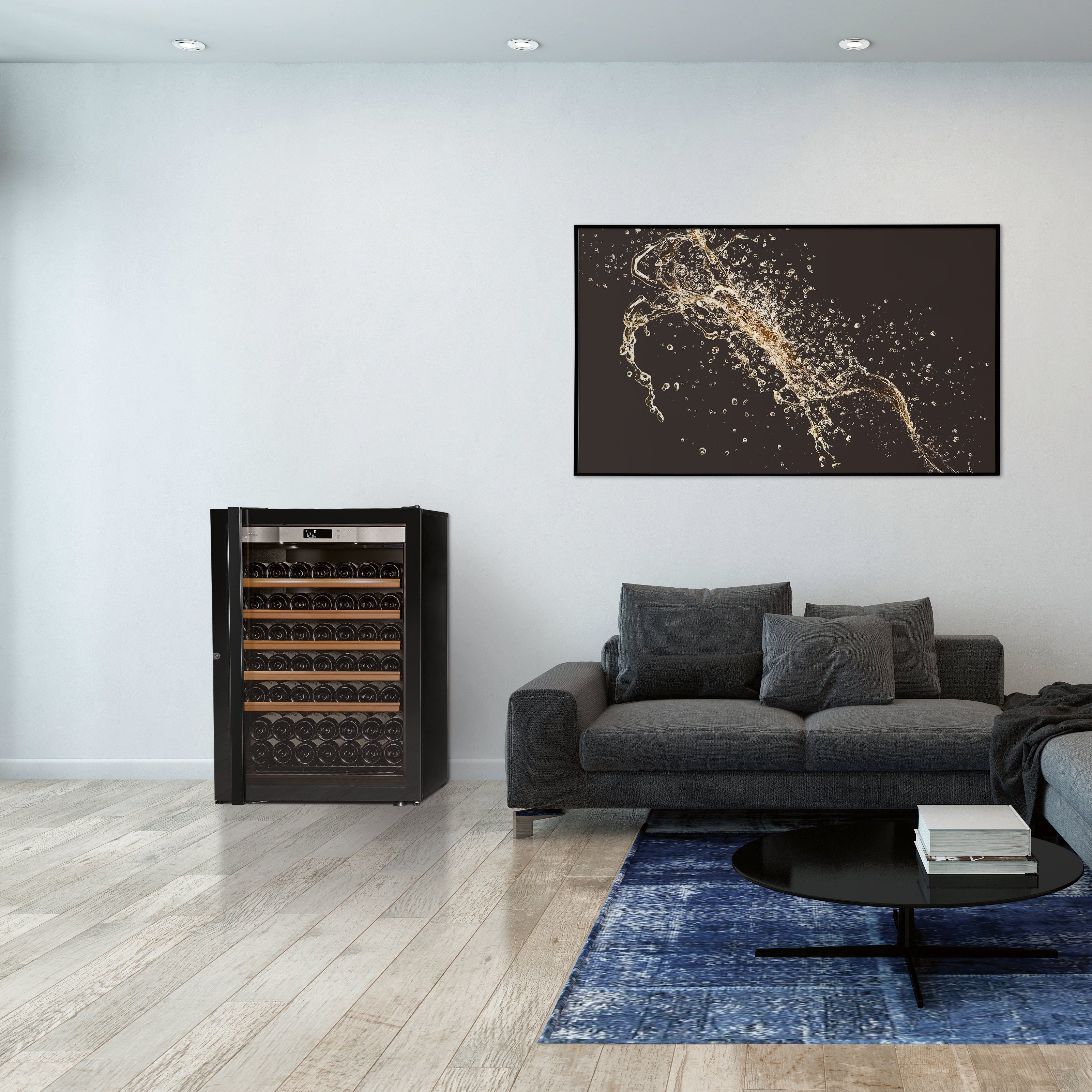 Transtherm Prestige Loft Vintage 74 Bottle Wine Cabinet Full Glass Door